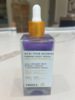 TRULY Firming Body Serum Bottle Açaí - Purple & Gold